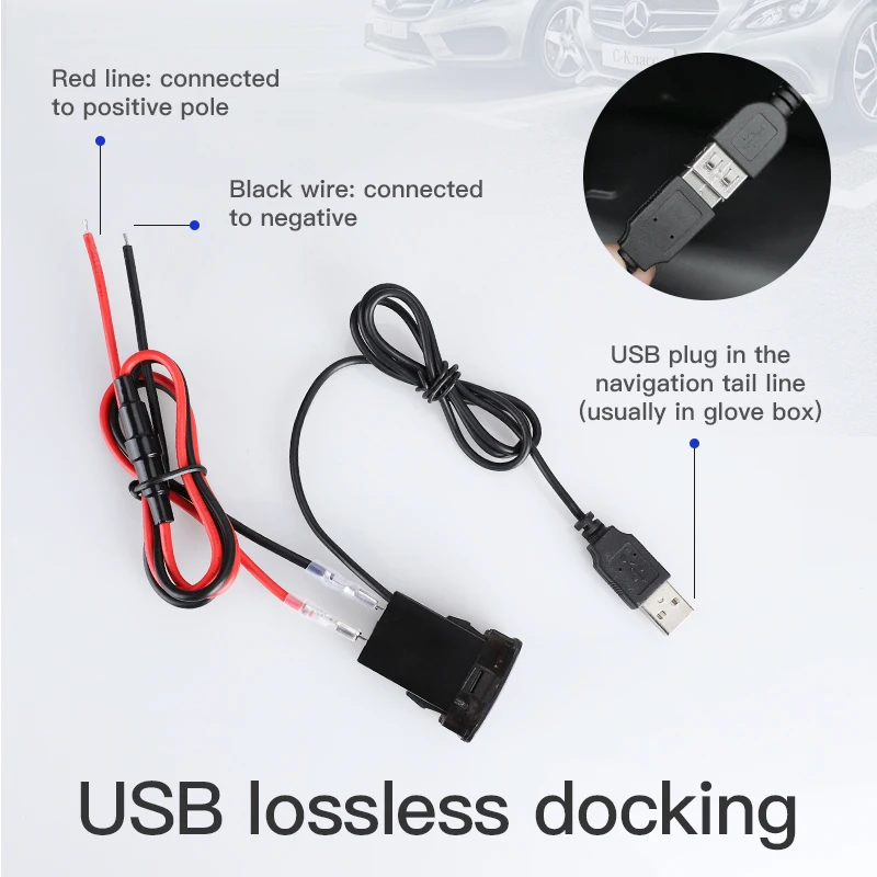 USB Powered Bluetooth Adapter for AUX Inputs & Mini Smart Dual Port USB Car  Charger Adapter 5V/2.1A And 5V/1A