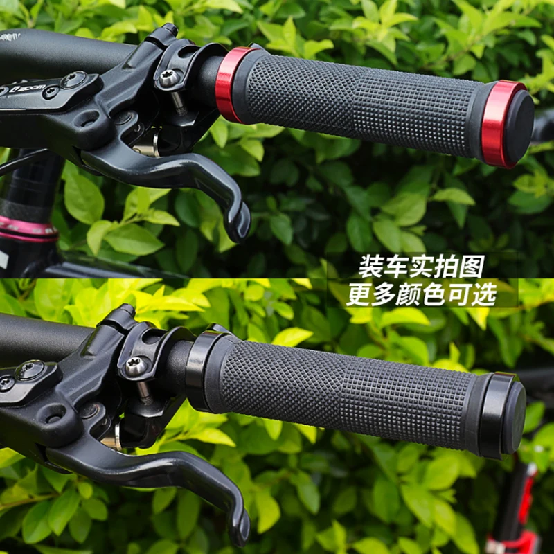 1 Pair Road/MTB Cycling Bicycle Handlebar Cover Soft Rubber Anti-slip Bike Handle Accessories Bilateral Locking Non-slip Grip