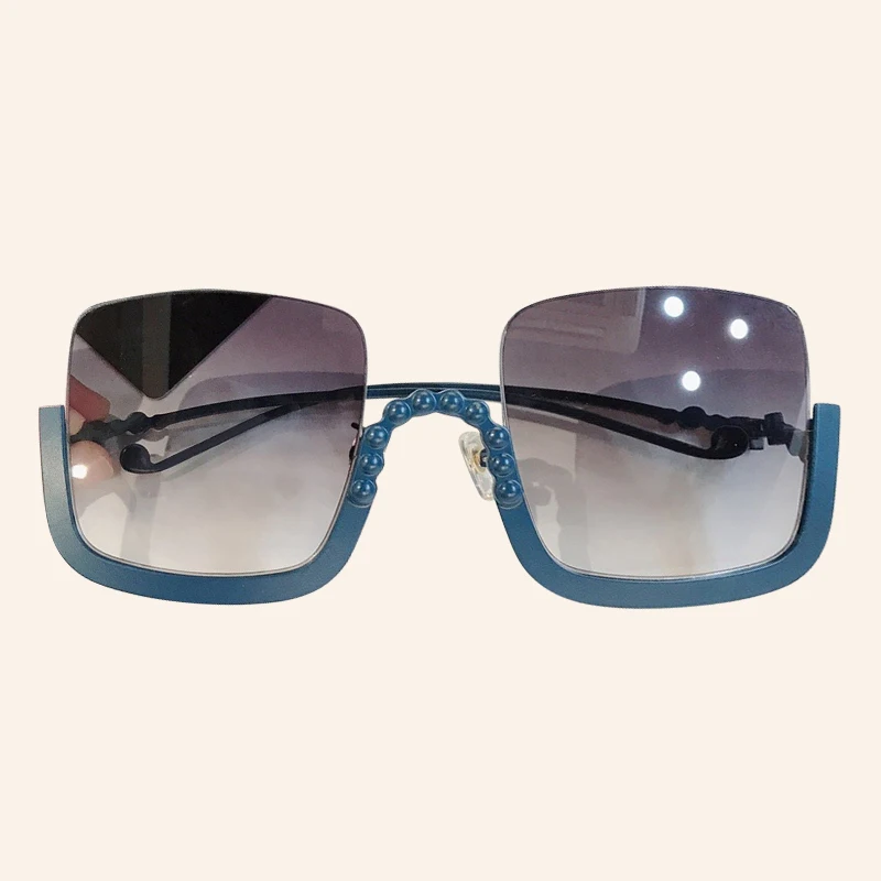 Роскошные квадратные солнцезащитные очки для женщин и мужчин, Ретро стиль, полуоправа, зеркальные большие очки Oculos De Sol Feminino UV400