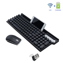 Zienstar перезаряжаемая беспроводная клавиатура 2,4G с usb-приемником для Macbook, компьютера, ПК, ноутбука, ТВ-бокса и Smart tv