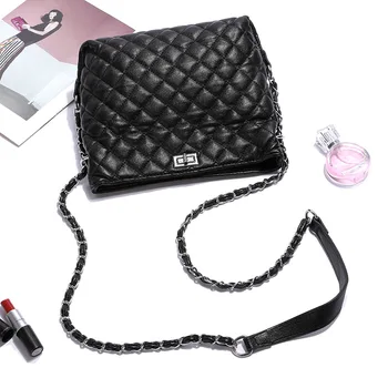 

2019 New One Shoulder Bucket Bag Black Women's Pu Fabric Chain Bag Women's Bag Purses and Handbags
