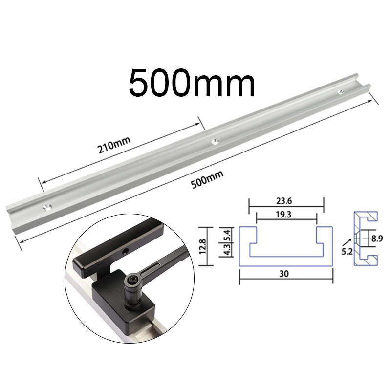 

Miter Track Jig T-tracks Slot Set Track Stop Aluminum Alloy Woodworking Tool Kit