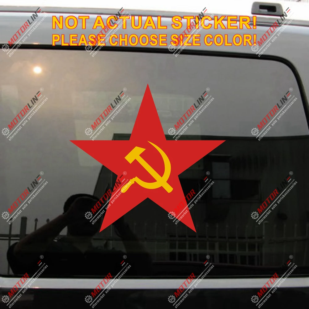 

Soviet Union Star Russian CCCP USSR Decal Sticker Vinyl Reflective Glossy a