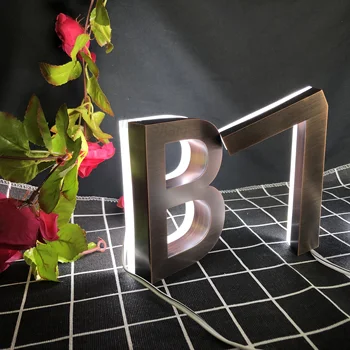 

Outdoor Waterproof Modern 3D House Numbers Black 0-9 ABC Home Hotel Door Plates Custom Led Lettre Sign Address Home Number