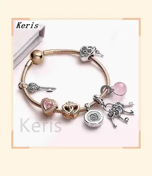 

100% 925 silver sterling indispensable modern charm joint bracelet suitable for lover's original fashion feminine jewelry