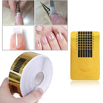 

500pcs French Nail Form Tips Gold Nail Extension Art Tools For Nails Gel Extension Sticker Acrylic Manicure Tip