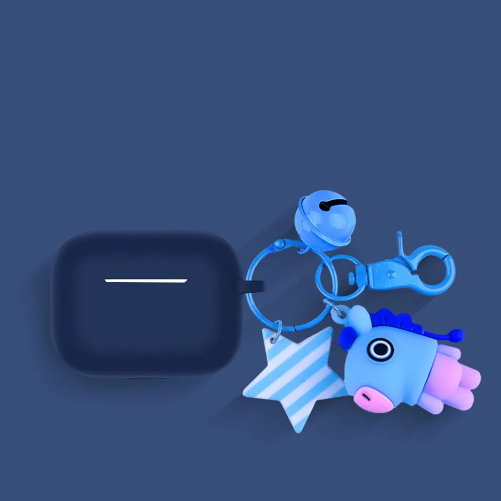 3D мультфильм кулон чехол для наушников для Apple AirPods Pro милые животные брелок Крюк Bluetooth гарнитура зарядная коробка силиконовый чехол
