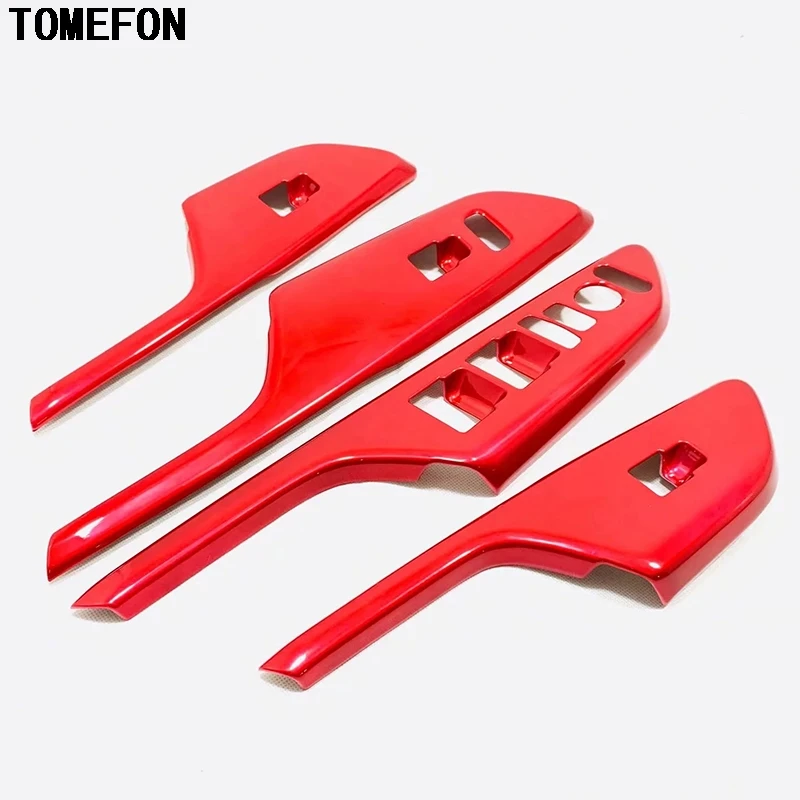 

TOMEFON For Honda Civic 10th 2016 2017 2018 2019 Sedan LHD Car Door Handle Armrest Window Lift Panel Cover Trim Accessories ABS