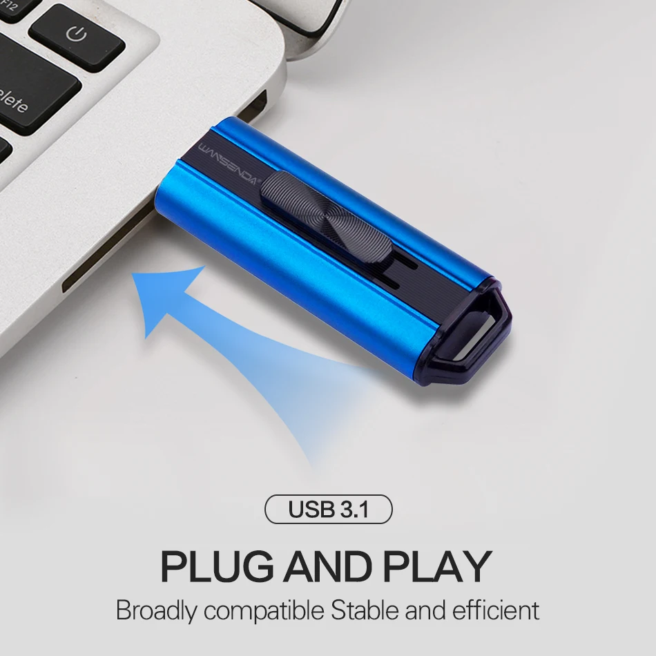 Новый флеш накопитель Wansenda USB 3 0 16 ГБ 32 64 128 256 512 ГБ|USB флэш-накопители| |