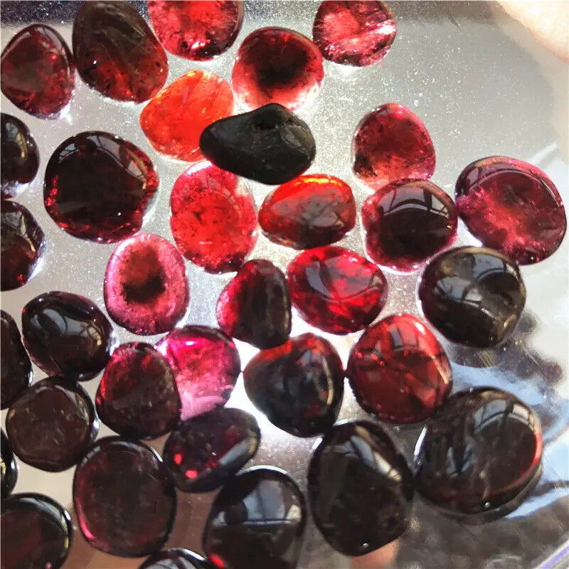 

50g Natural Garnet Quartz Crystal Gravel Tumbled Bulk Stone Healing Natural Decorative Quartz Crystals 7-10mm