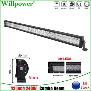 

Auto Slim 42 inch 240W LED Work Light Bar For Jeep 4x4 SUV Off Road Truck UTV ATV 4WD Pickup Combo Beam LED Bar Driving Lamp