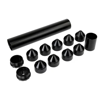 

11pcs/13pcs Aluminum Car Fuel Filter 22lr 1 / 2-28 5/8-24 Car Solvent Trap Black Oil Filter Solvent Filter One Set