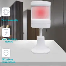 Mini détecteur de mouvement PIR sans fil, 433Mhz, système d'alarme domestique, Intelligent, capteur à infrarouge, compatible avec les animaux domestiques, avec batterie