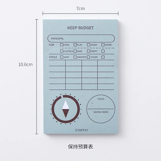 Not Sticky Memo Pads Simple Plan Student Daily Notebook Time Management Learning Label Clocking Schedule Week Planner Office Tag 9 Keep the budget