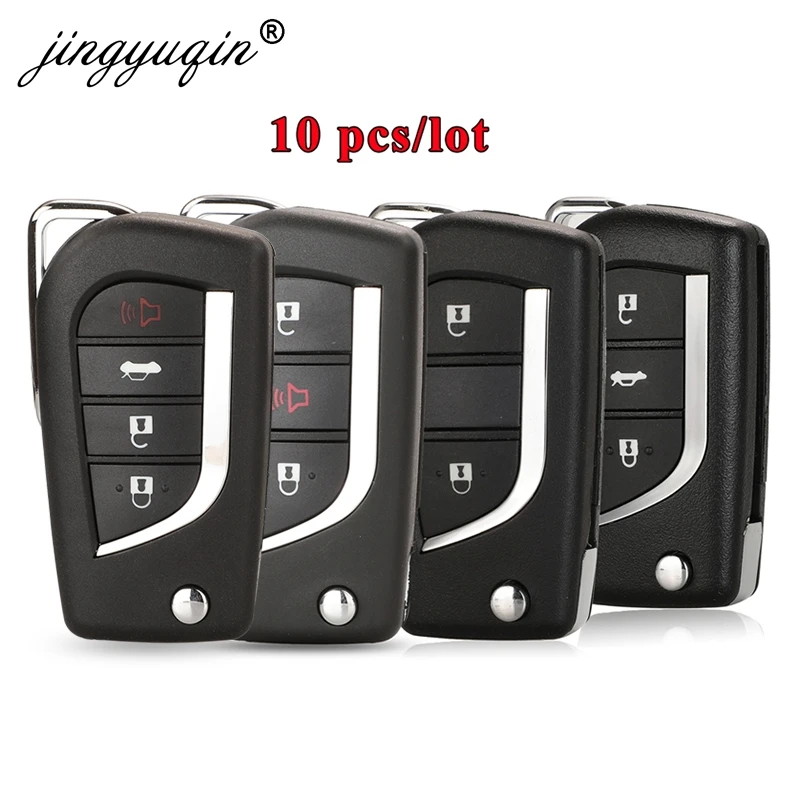 Jinyuqin 10 шт. VA2 Toy48 Toy43 откидной складной дистанционный ключ для Toyota Levin Camry Reiz Highlander