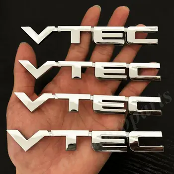 

4pcs VTEC Car Trunk Rear Emblem Badge Decal Sticker JDM Turbo 220 370 ABS