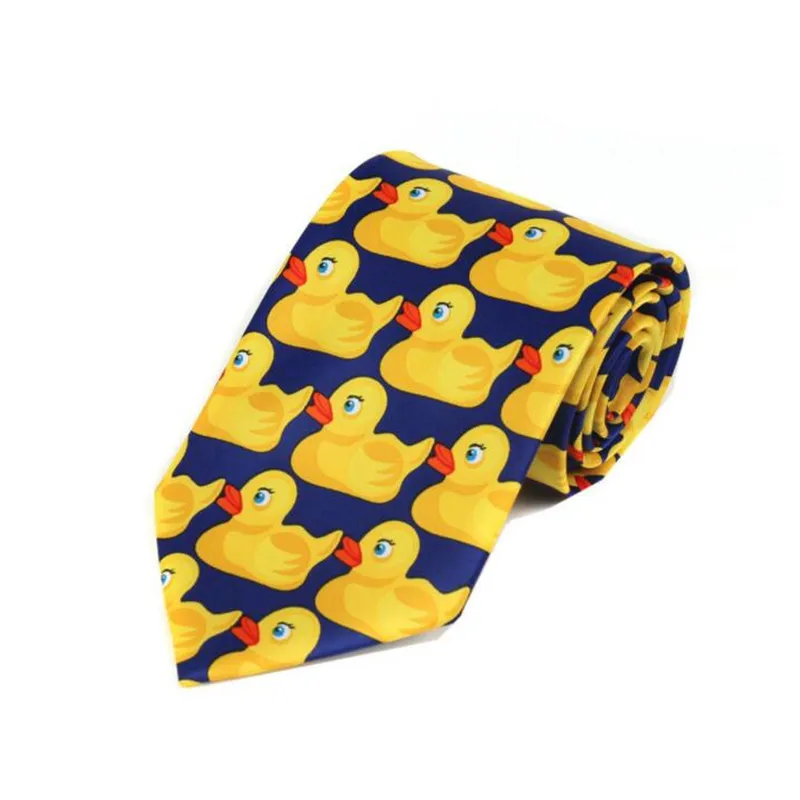 Movie How I Met Your Mother HIMYM Barney Yellow Duck Tie Costumes Accessories Funny Cartoon Tie