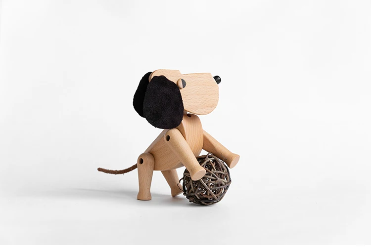 Скандинавский стиль Оскар резьба по дереву классический датский собака кукольный домашний декор Креативные украшения подарки игрушки для собак