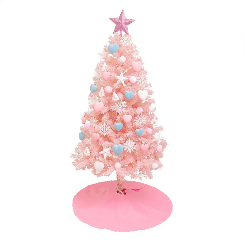 

Artificial Christmas Pink Tree Set Creative Home Decoration Accessories Christmas Decorations For Home Tree Figurine Ornament