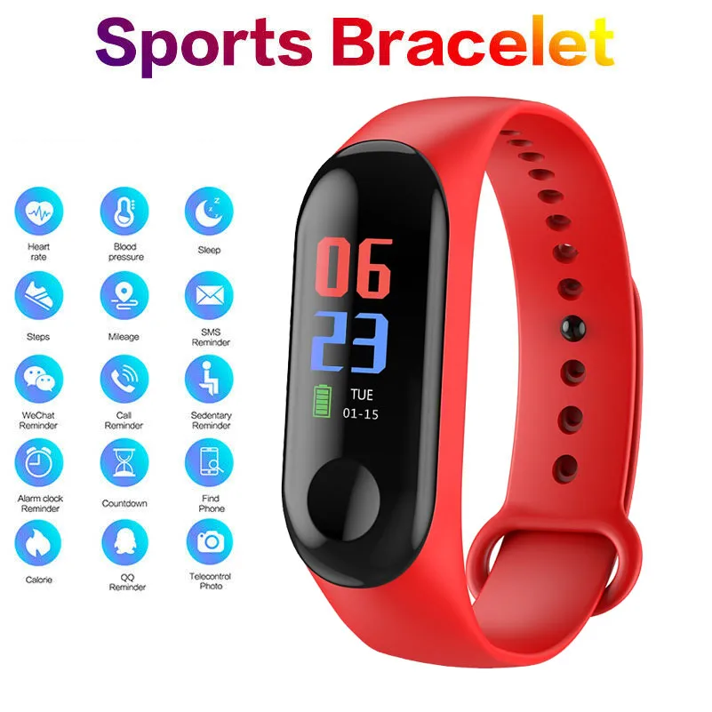 

New Smart Bracelet with IPS Color Screen Waterproof Activity Watch Heart Rate Sleep Monitor Calorie Counter for Men Women Kids