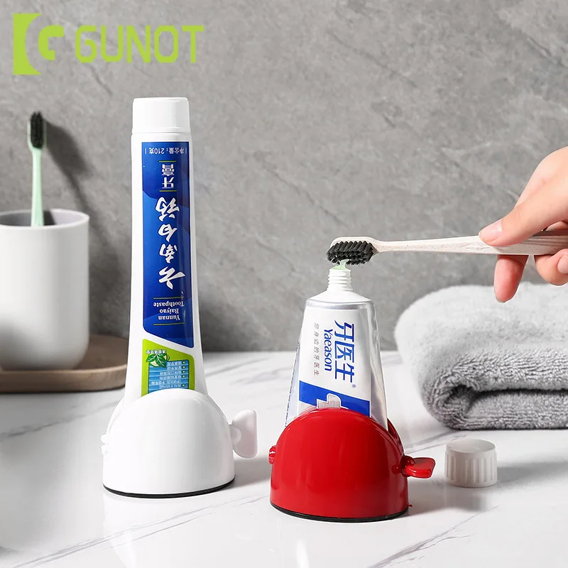 GUNOT соковыжималка для зубной пасты, Диспенсер, пластиковая роликовая трубка, соковыжималка, портативный держатель для зубной пасты, аксессуары для ванной комнаты, наборы