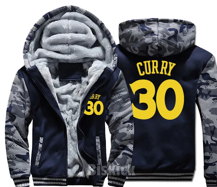Модная мужская теплая Толстая куртка для мужчин Stephen Curry 30 dunk на молнии бархатная флисовая толстовка с капюшоном