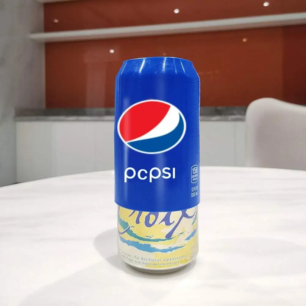 1pcs blue 355ml Силиконовый протектор скрывает крышку пивной банки скрывает ваш напиток может пивная банка подходит для 12 унций 355 мл банок trick Your colleag - Цвет: 1pcs blue 355ml