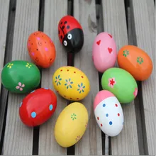 4 шт деревянные яйца maracas музыкальный шейкер инструмент Дети Детские игрушки подарок maracas музыкальный шейкер погремушка ударные