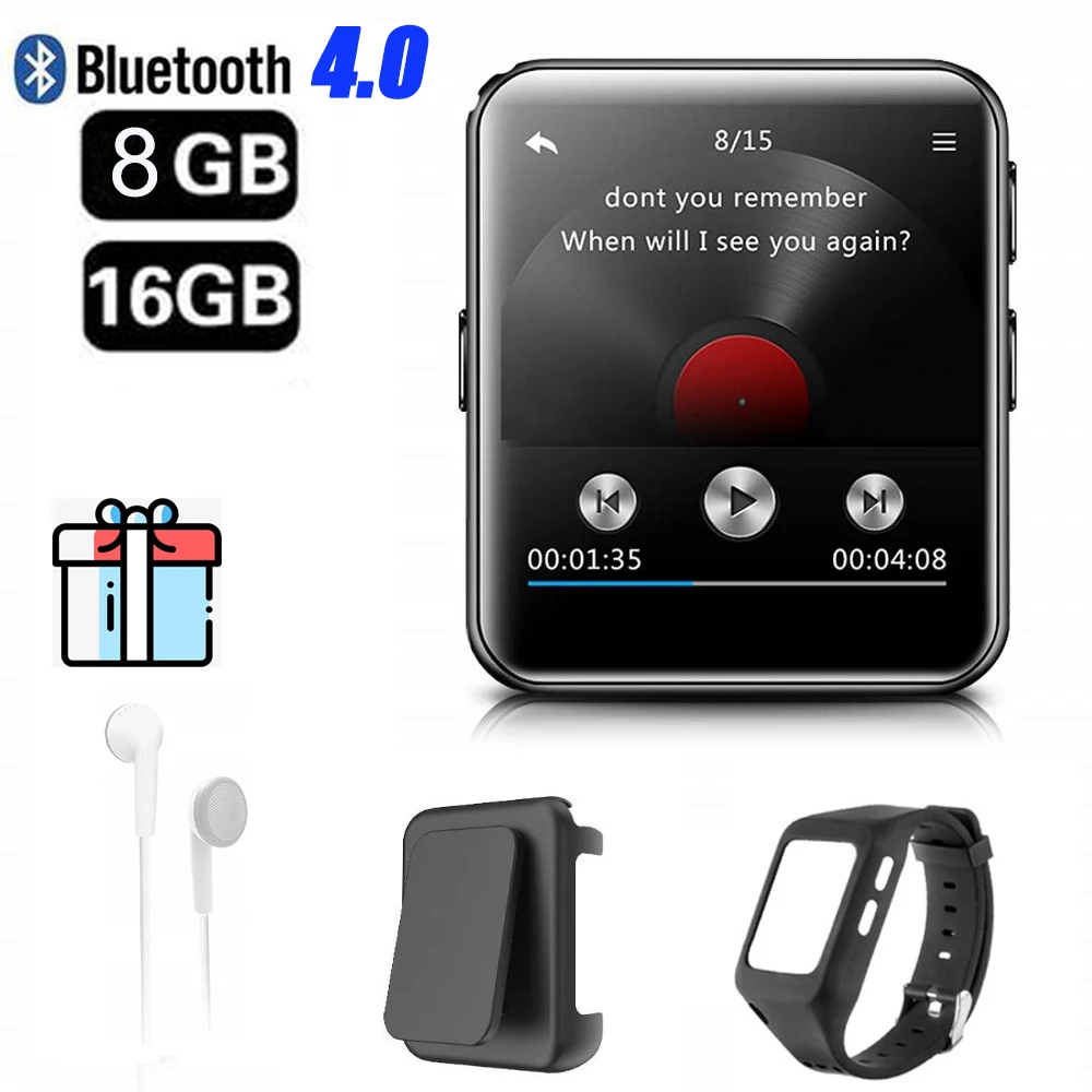 Новый mp3 плеер с Bluetooth музыкальный сенсорным экраном Hi Fi металлический плейер FM