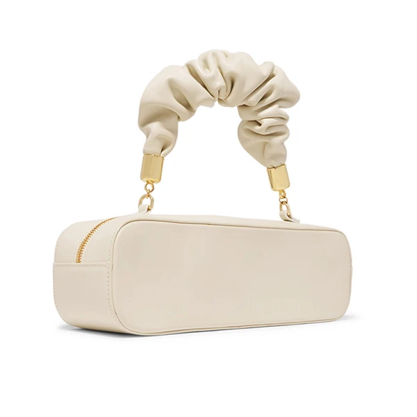 beige Женские сумки с длинными складками, брендовые дизайнерские, новые, элегантные, зеленые, с верхней ручкой, маленькая сумка через плечо, сумки и кошельки, женские, простые, модные - Цвет: beige