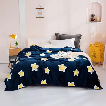 

Blanket Soft Bedspread Blanket Density Super Soft Flannel Blanket To On For The Sofa/Bed/Car Portable Dropshiping MF