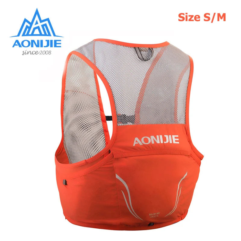 Orange M Size Легкая сумка для бега, рюкзак для велосипеда, рюкзак для гидратации, мужской, женский, спортивный, походный, марафон, гоночный мешок - Цвет: Orange M Size