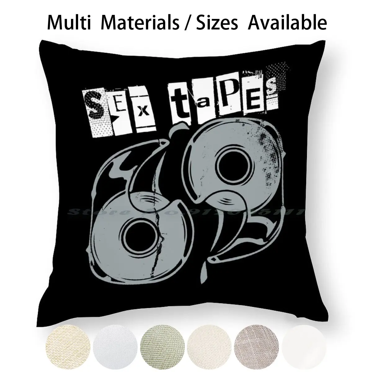 Sex Tapes Pillow Case Throw Pillow Cover Cotton Linen Flax Sex Tapes Movies Films Adult Movies Funny Quote Saying Slogan Sexy