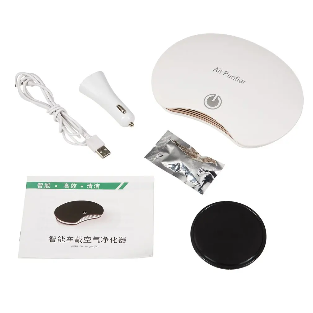 

Intelligent Touch-type Fresh Air Purifier Car Lonizer Anion Maker Formaldehyde Remover Air Cleaner For Home Car Power By USB