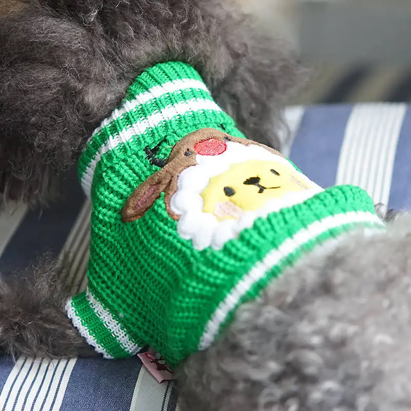 1 Manufacturers Direct Selling Small Dogs Bichon Teddy Cute Christmas Stripes Sweater Pet Dog Autumn And Winter Pet Clothes