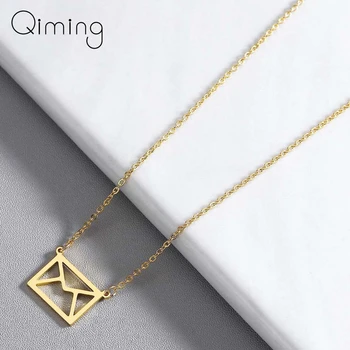 

Tiny Cute Envelope Necklace For Women Classic Party Birthday Gift fashion Chain Fashion Necklace Choker Gift