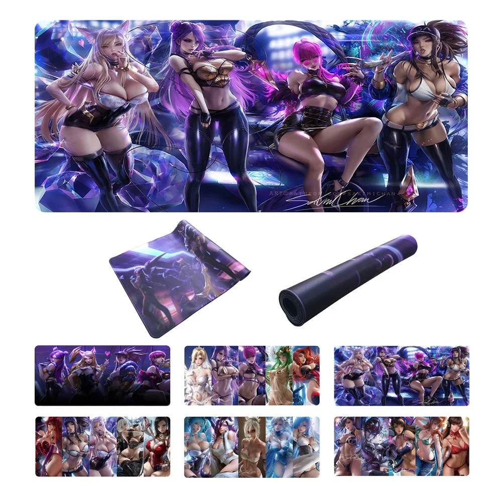 Большой сексуальный коврик для мыши в стиле аниме на заказ LOL KDA NieR Automata XL игровой
