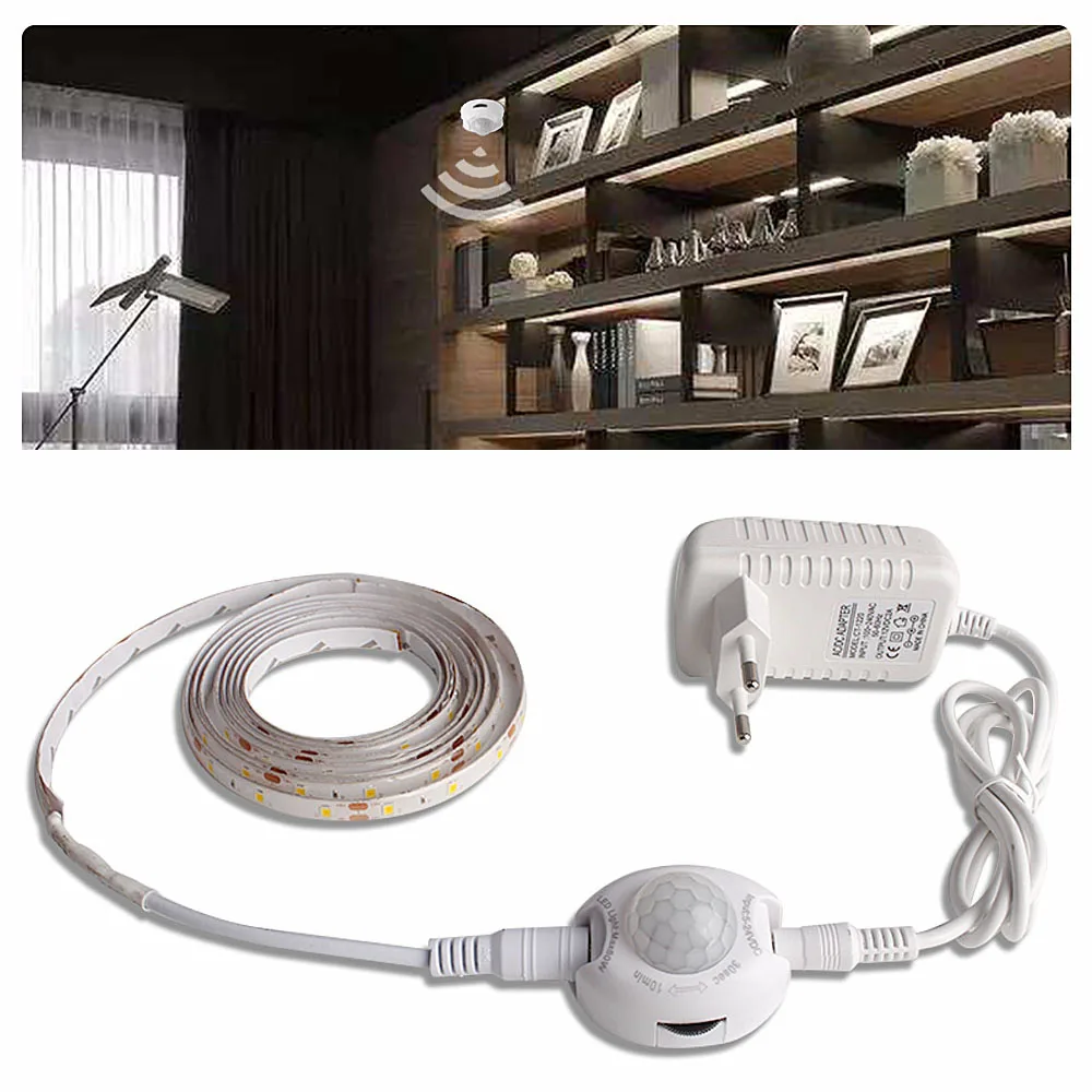 

Motion Sensor Led Light Waterproof Flexible Night Lights 12V Kitchen Wardrobe Closet Lamp 2835 Led Lighting Under Cabinet Light