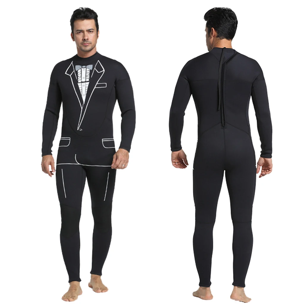 Men's Full Wetsuits Formal Style 3mm Neoprene Surfing Swimming Diving Suits for Water Sports Wetsuits Drysuits