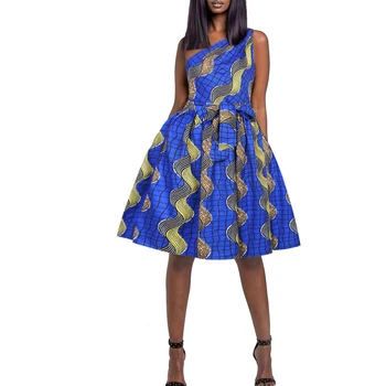 Novedad de verano en vestidos africanos para mujer, vestido informal, ropa americana europea