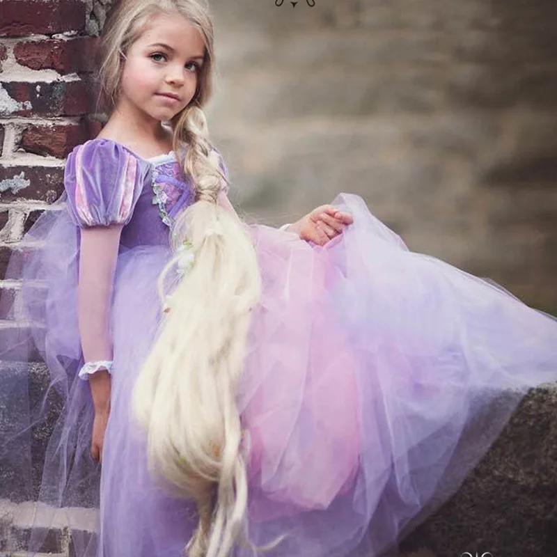 Fancy Party Girls Dresses Elsa Cinderella Sleeping Beauty Halloween Dress Children Rapunzel Kids Cosplay Costume Princess Dress