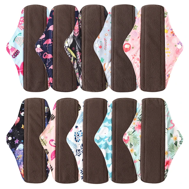 Drop Shipping Feminine Hygiene Sanitary Pad Washable Menstrual Cloth Pads  Reusable Panty Liners with 100% Organic Bamboo S M L - AliExpress
