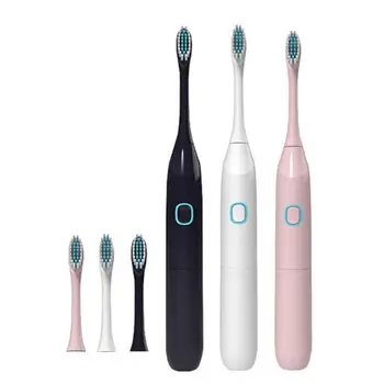 

Adult Children Travel Sonic Electric Toothbrush with 2 Replacement Brush Head Battery Powered Electric Toothbrush Oral Care