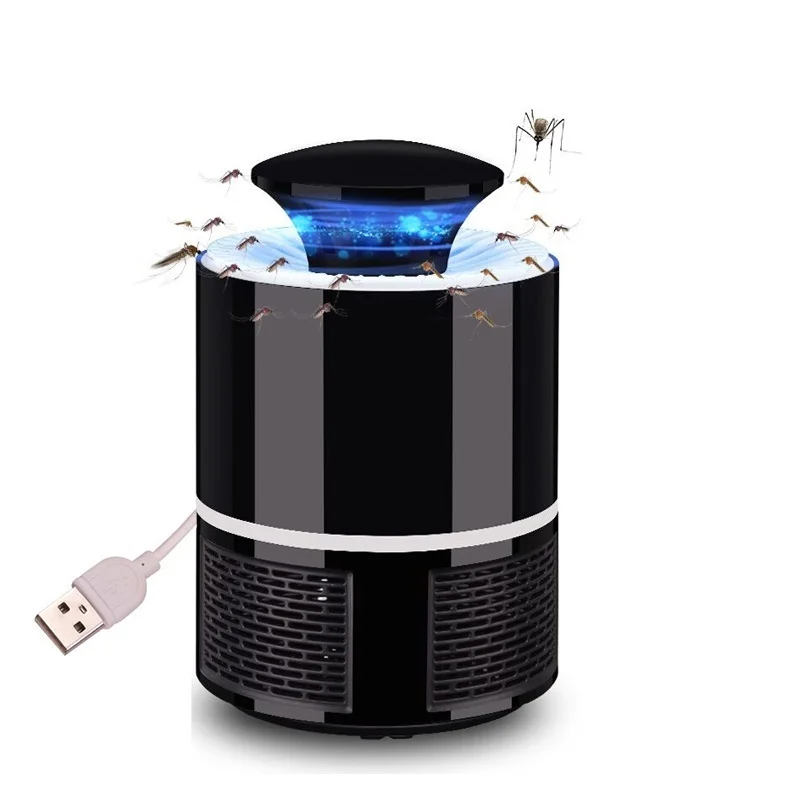 Ofadd Led Mosquito Killer лампа Usb Анти Москитная электрическая ошибка Zapper Бесшумная ловушка для насекомых для наружной спальни насекомых - Цвет: Black