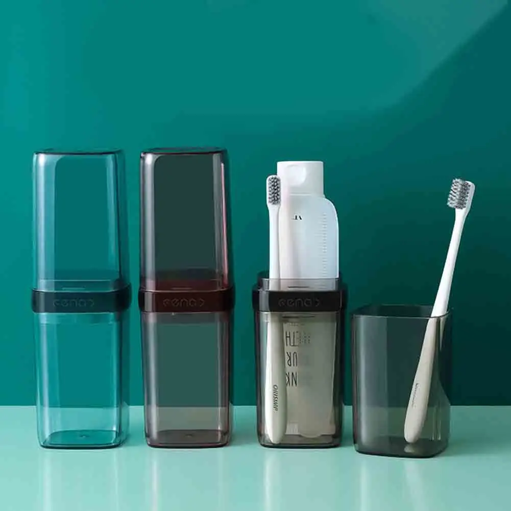 

Toothbrush Cup Multifunction Cup Organizer Portable Business Toothpaste Holder For Outdoor Travel Indoor Use