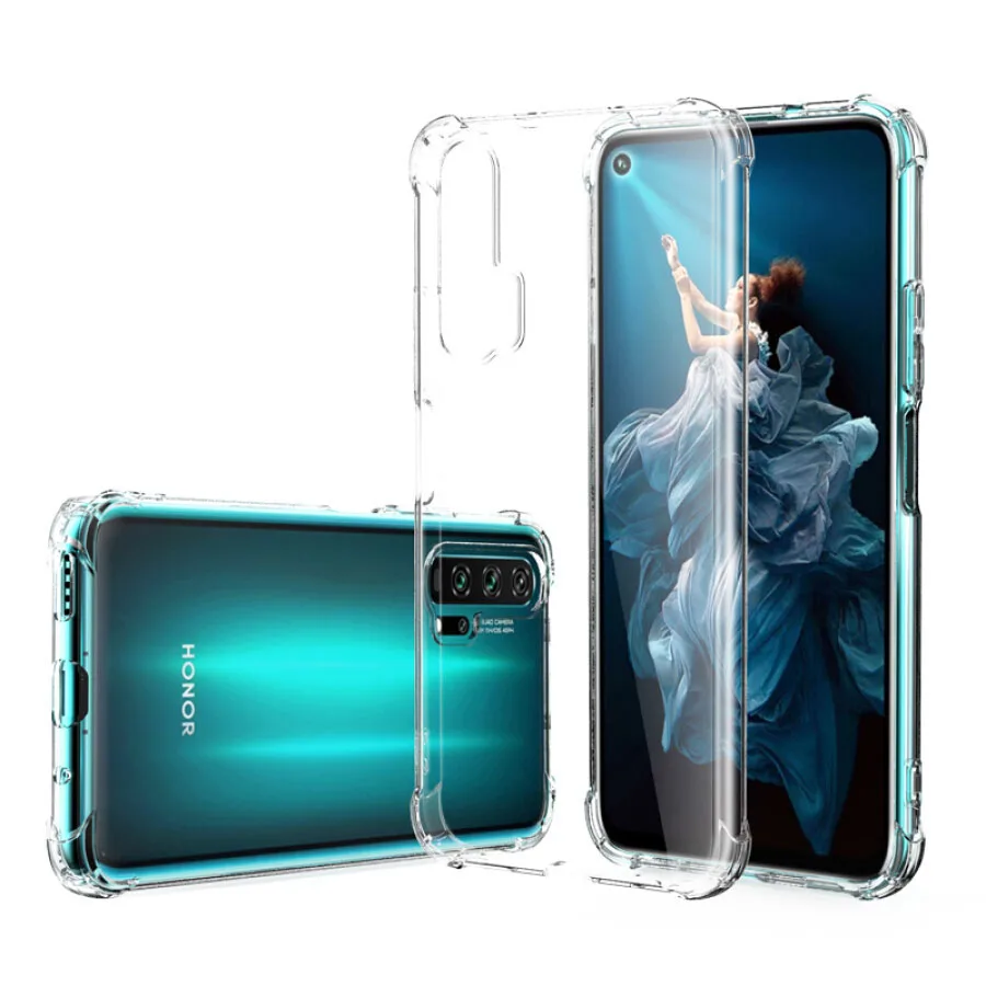 

MANLIFU Shock Resistant Cover For Huawei Honor 20 Soft Clear TPU Back Cover for Huawei Honor 20 Pro Phone Case on Honor 20 Slim
