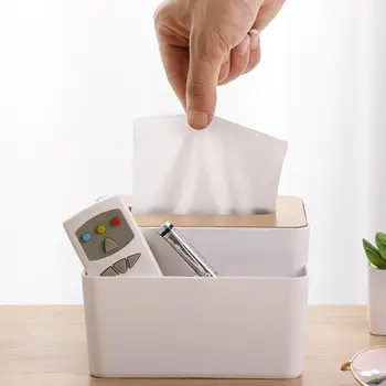 

Home Kitchen Wooden Plastic Tissue Box Case Holder Tissue Storage Cases Tissue Boxes Tissue Case Box Container Table Decoration