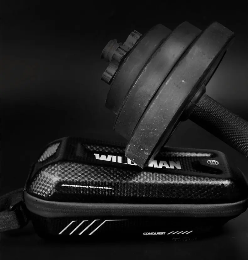 WILD MAN Bicycle Bag Triangle Frame Pannier MTB Road Cycling Top Tube Bag EVA Shell Waterproof for Repair Tools bolsa bicicleta (8)