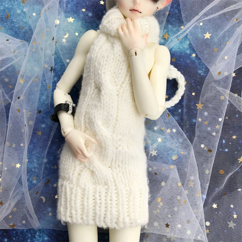 Кукольная одежда 1/4 BJD свитера белого цвета ручной вязки с открытой спиной свитера для 1/4 BJD куклы аксессуары для кукольной одежды 2 стиля