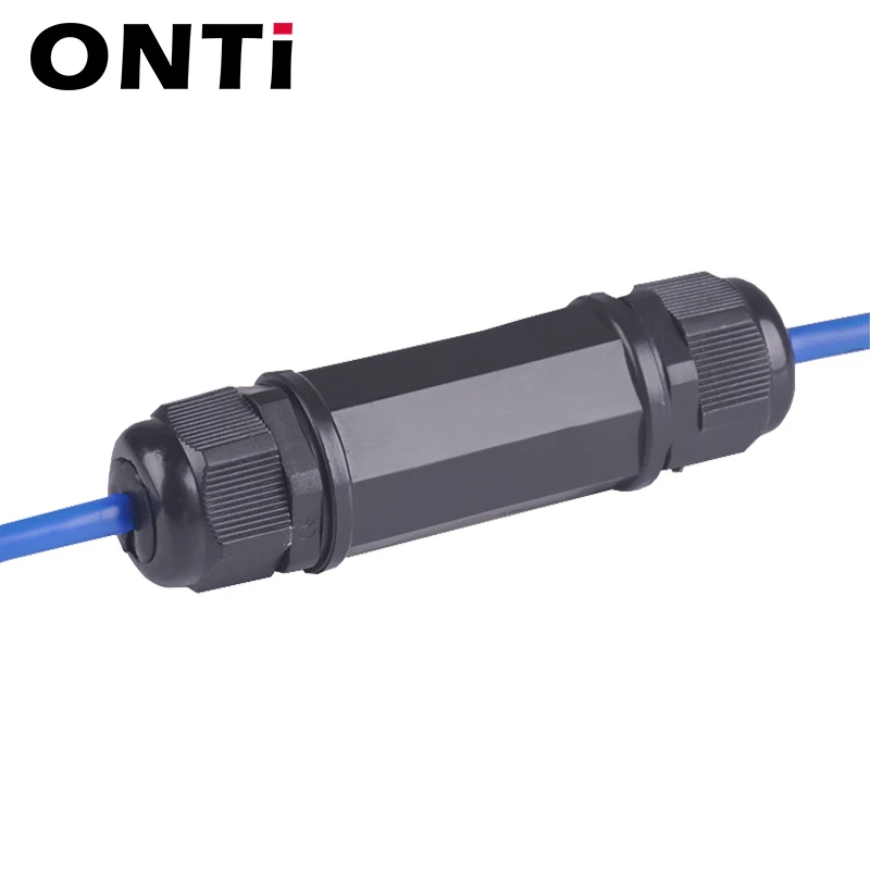 ONTi RJ45 waterproof Connector IP67 Ethernet Network Cable Connector Double Head Adapter Coupler Extension for Cat5 6 7 8P8C